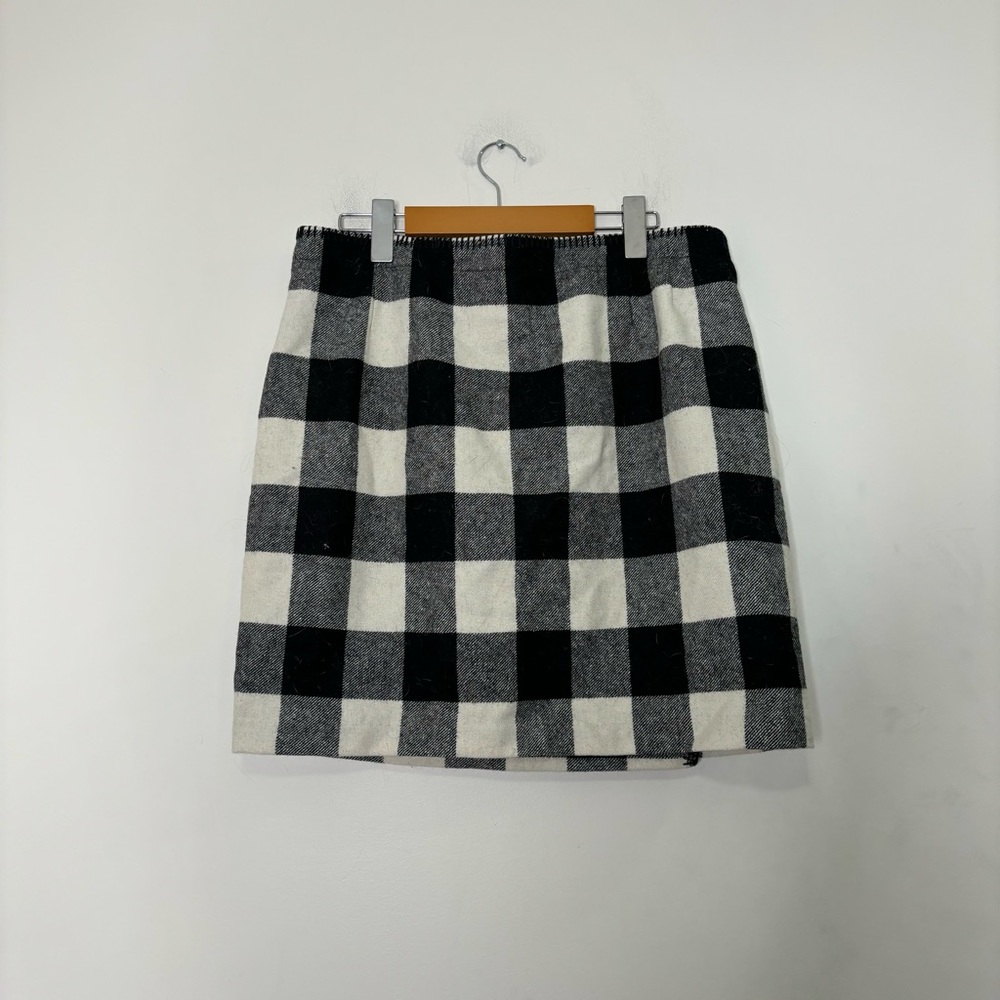 Woolrich Black & White Wool Mini Skirt - Picture 2 of 3
